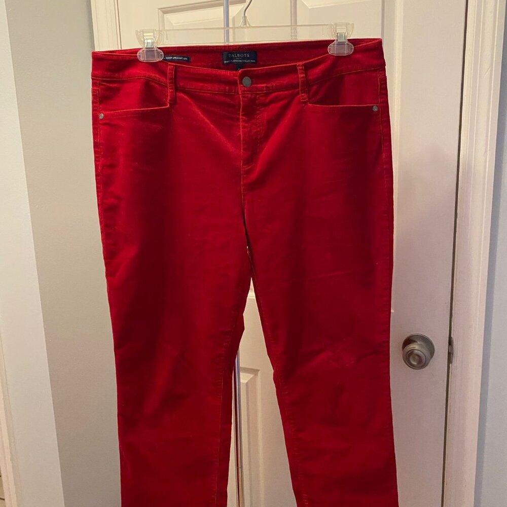Talbots size 16P red corduroy pants